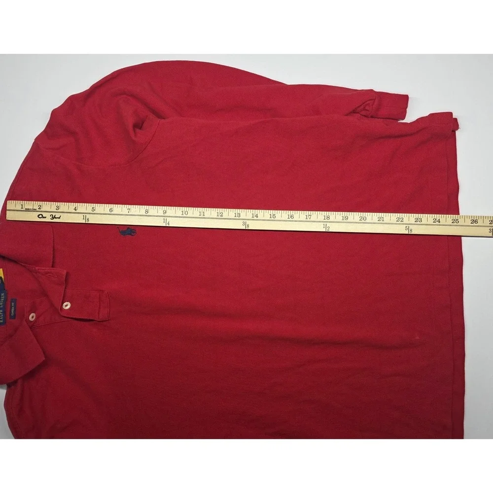 Polo Ralph‎ Lauren Mens Size M Red Long Sleeve Polo Shirt